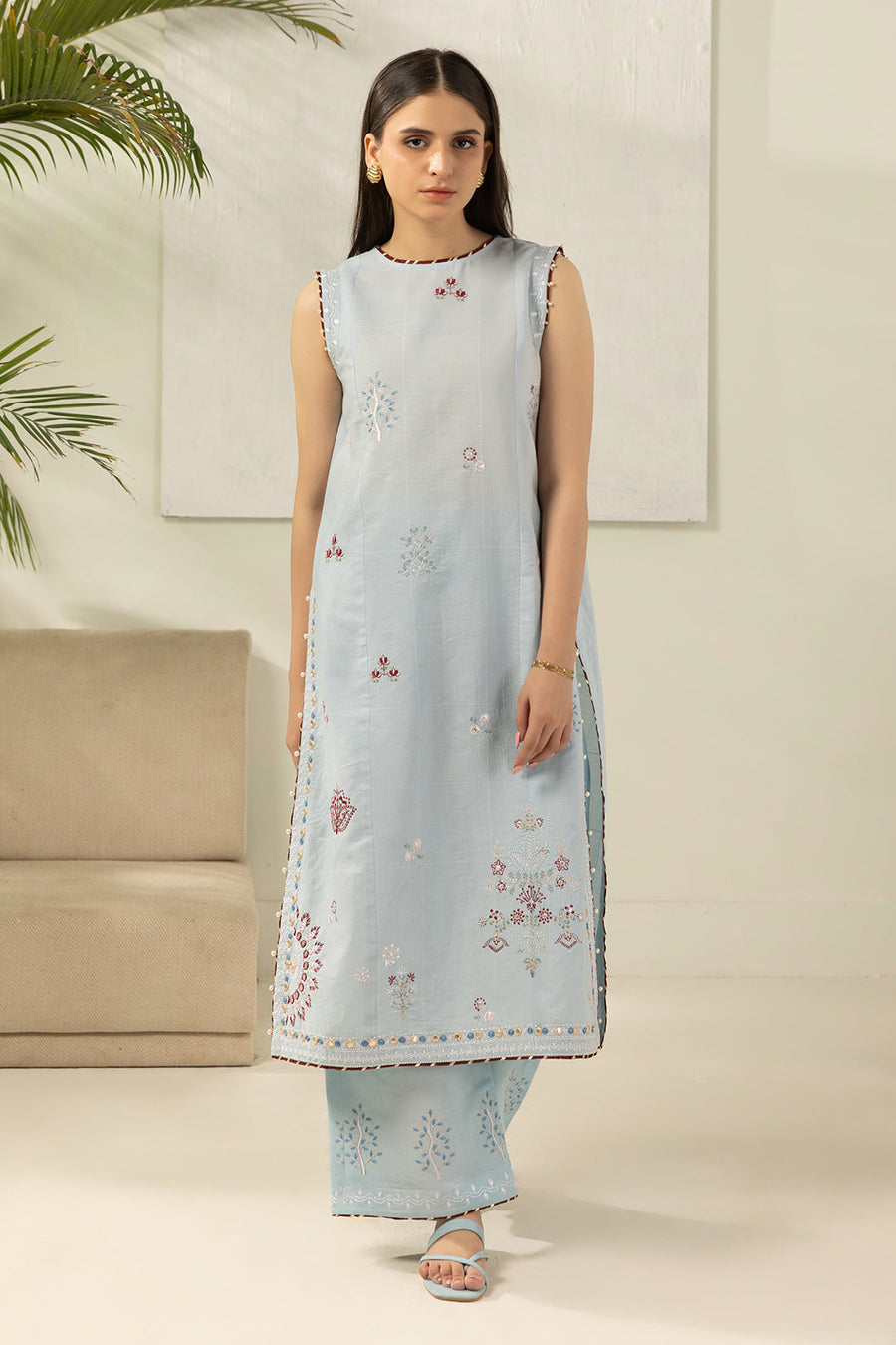 Zellbury Summer Embroidered Cambric Unstitched 2Pc Suit WUS26E21182