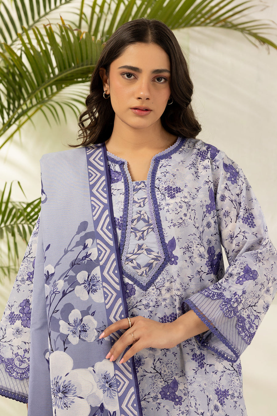 Zellbury Summer Embroidered Lawn Unstitched 3Pc Suit WUS26E30442