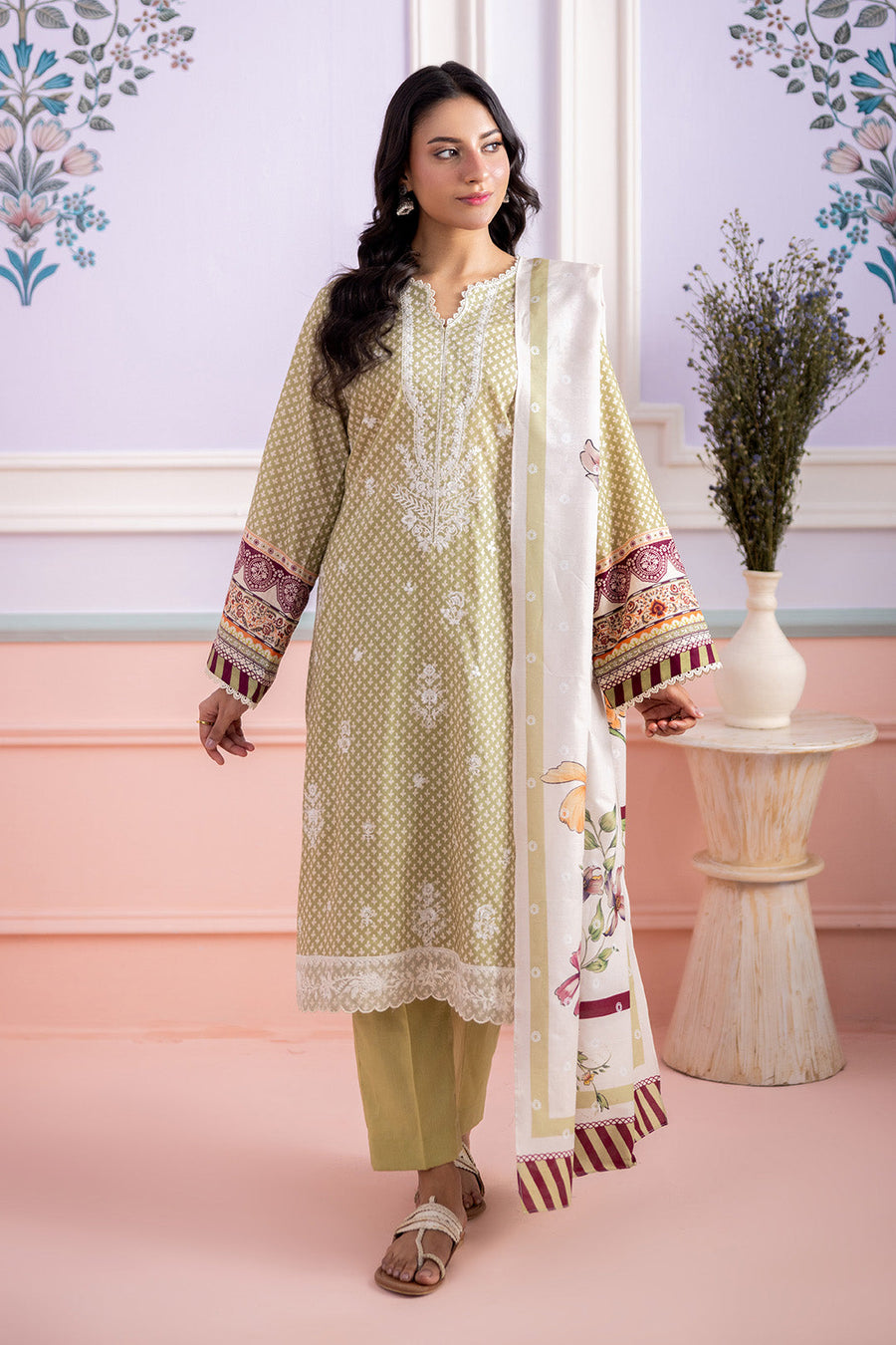 Zellbury Summer Embroidered Lawn Unstitched 3Pc Suit WUS26E30444