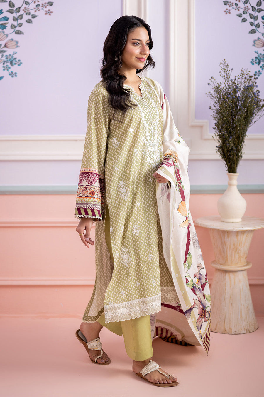Zellbury Summer Embroidered Lawn Unstitched 3Pc Suit WUS26E30444