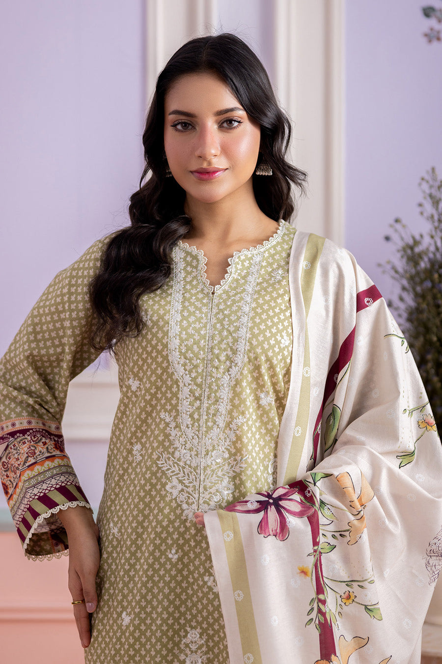 Zellbury Summer Embroidered Lawn Unstitched 3Pc Suit WUS26E30444