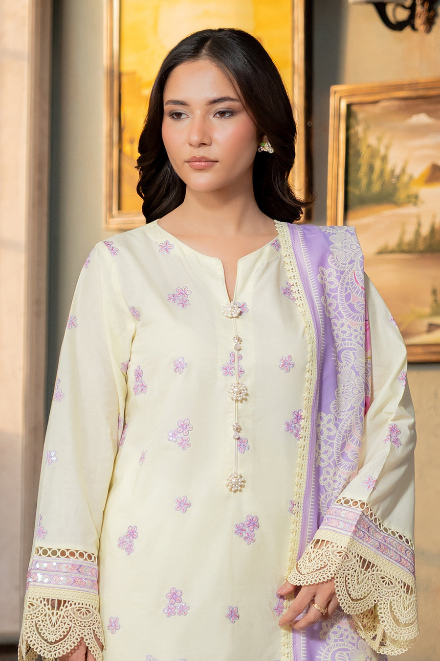 Zellbury Summer Embroidered Lawn Unstitched 3Pc Suit WUS26E30445