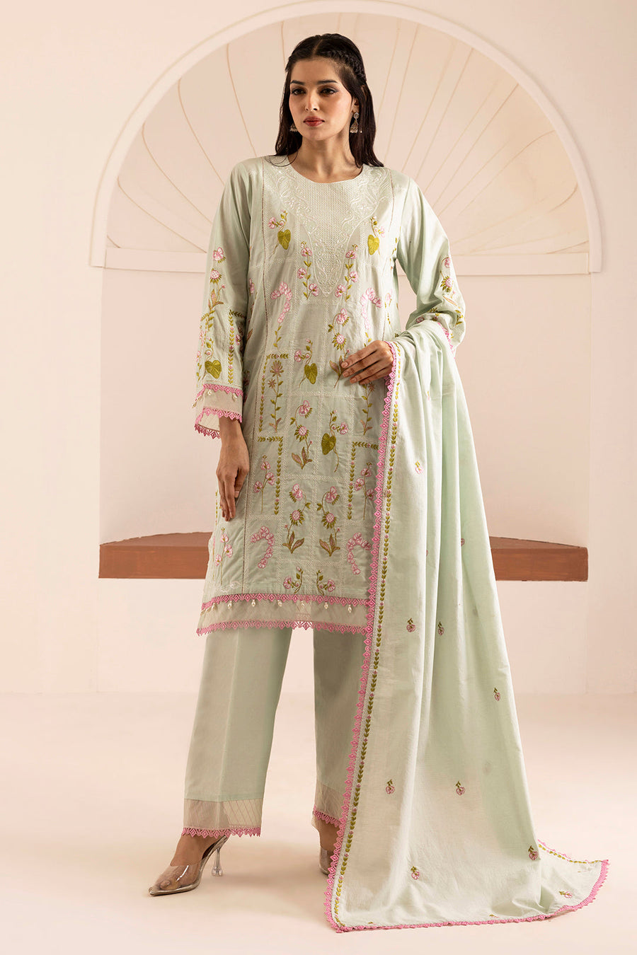 Zellbury Summer Embroidered Lawn Unstitched 3Pc Suit WUS26E30446