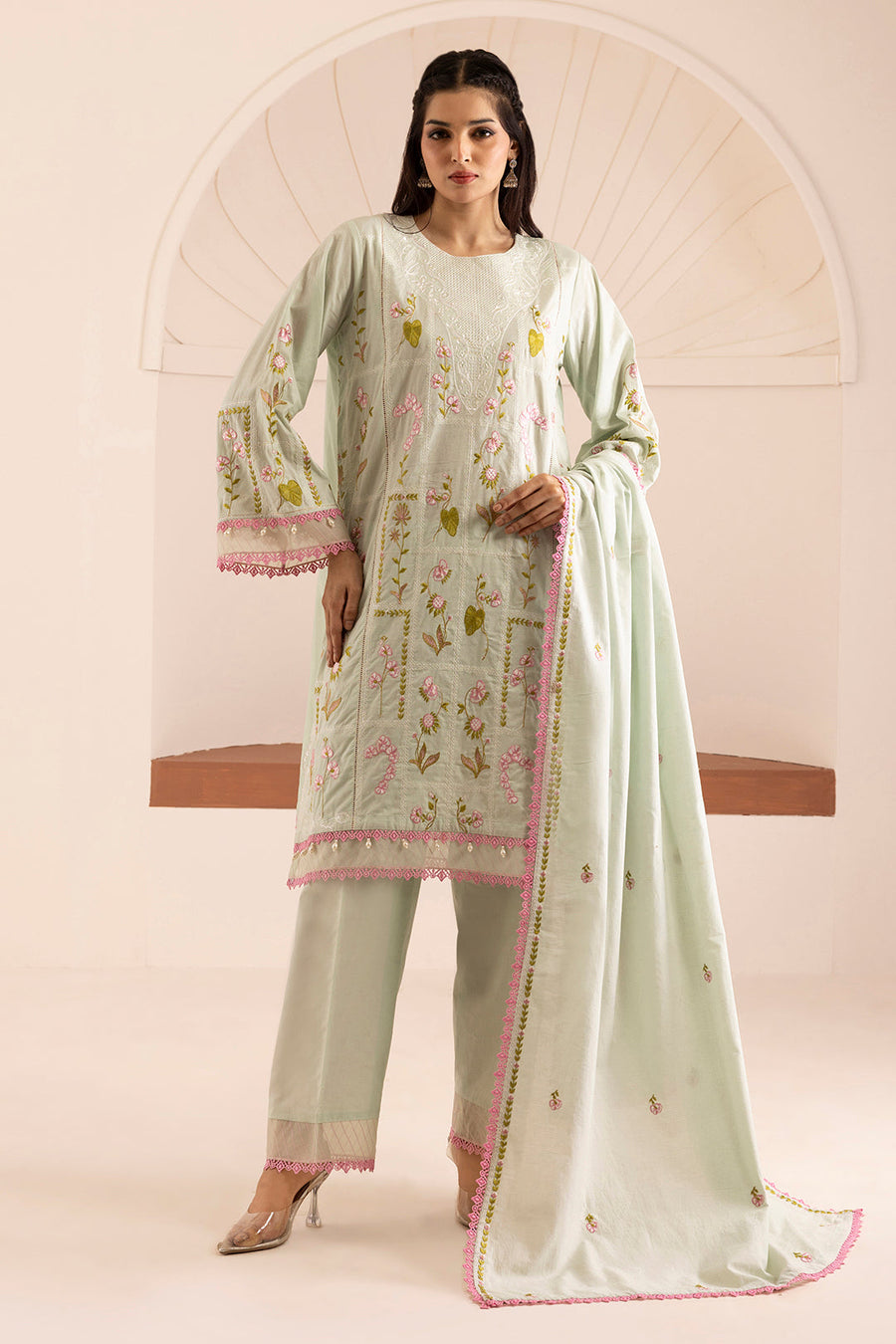 Zellbury Summer Embroidered Lawn Unstitched 3Pc Suit WUS26E30446