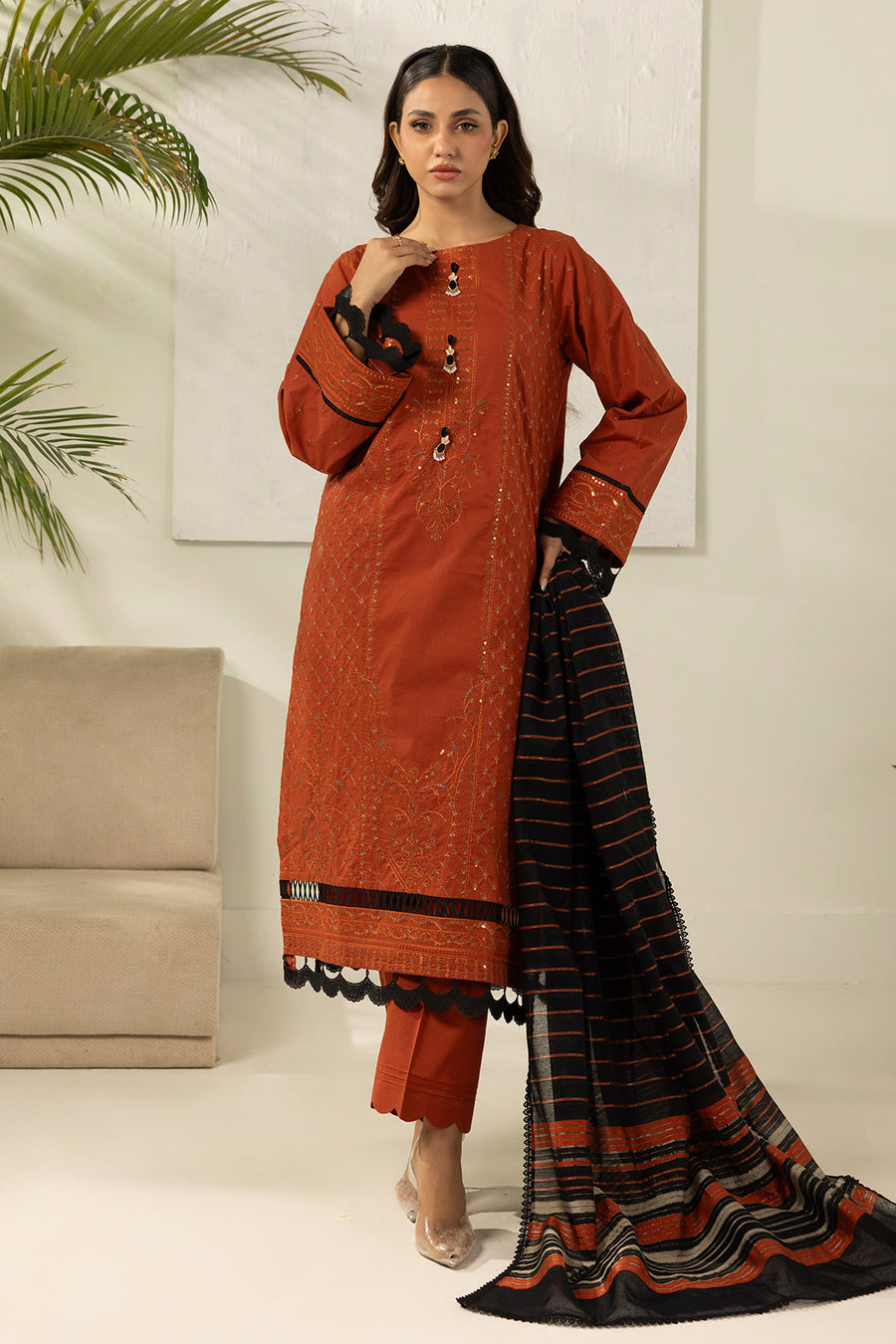 Zellbury Summer Embroidered Lawn Unstitched 3Pc Suit WUS26E30448