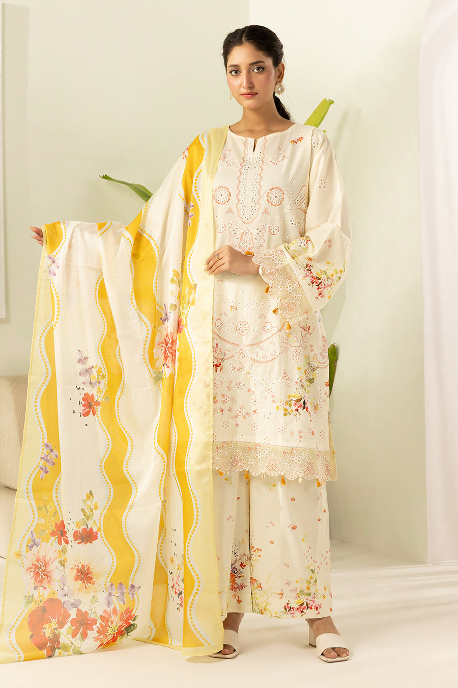 Zellbury Summer Embroidered Cambric Unstitched 3Pc Suit WUS26E30450