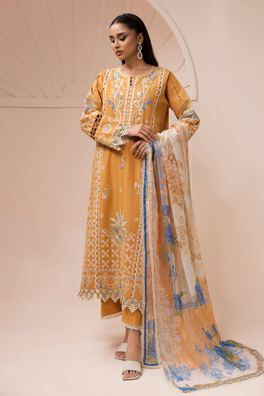 Zellbury Summer Embroidered Lawn Unstitched 3Pc Suit WUS26E30451