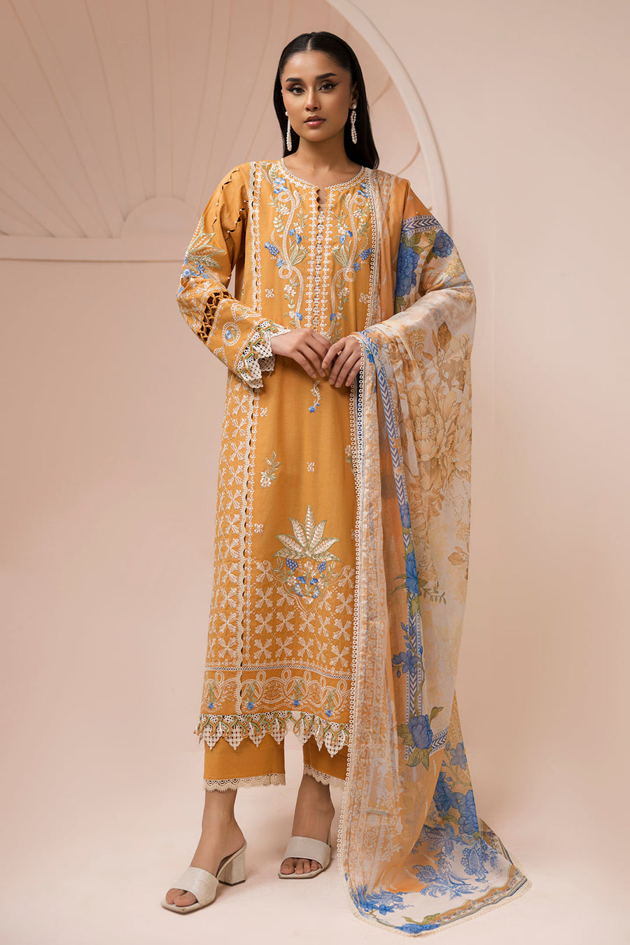 Zellbury Summer Embroidered Lawn Unstitched 3Pc Suit WUS26E30451