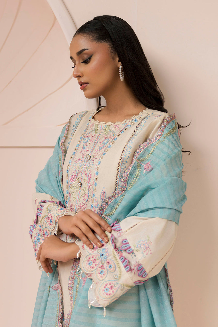 Zellbury Summer Embroidered Lawn Unstitched 3Pc Suit WUS26E30453