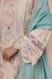 Zellbury Summer Embroidered Lawn Unstitched 3Pc Suit WUS26E30453