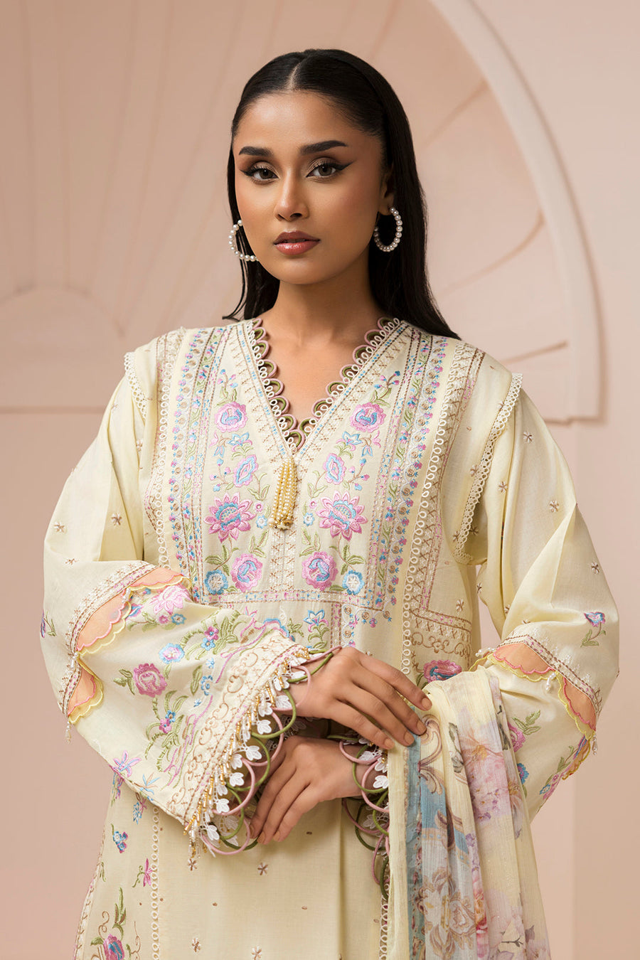 Zellbury Summer Embroidered Lawn Unstitched 3Pc Suit WUS26E30457