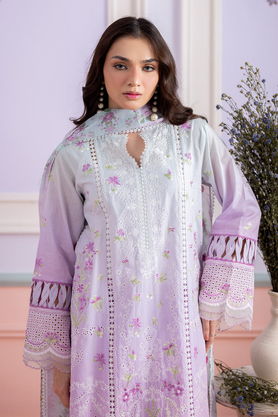 Zellbury Summer Embroidered Lawn Unstitched 3Pc Suit WUS26E30459