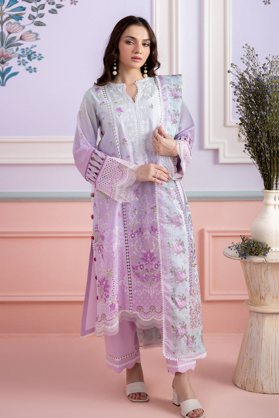 Zellbury Summer Embroidered Lawn Unstitched 3Pc Suit WUS26E30459