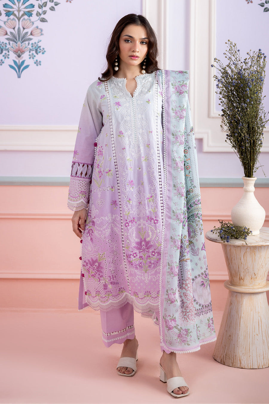 Zellbury Summer Embroidered Lawn Unstitched 3Pc Suit WUS26E30459