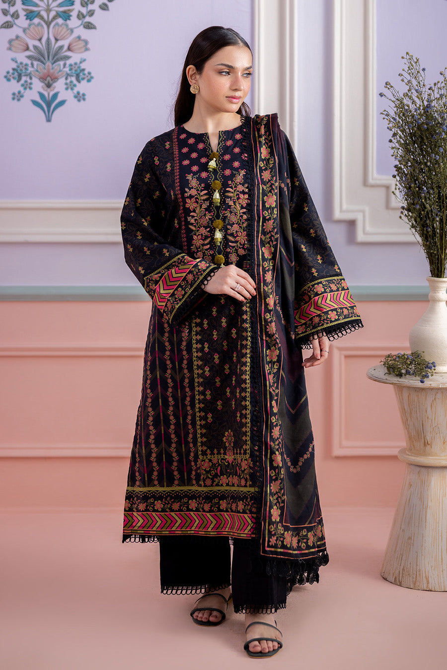 Zellbury Summer Embroidered Lawn Unstitched 3Pc Suit WUS26E30495