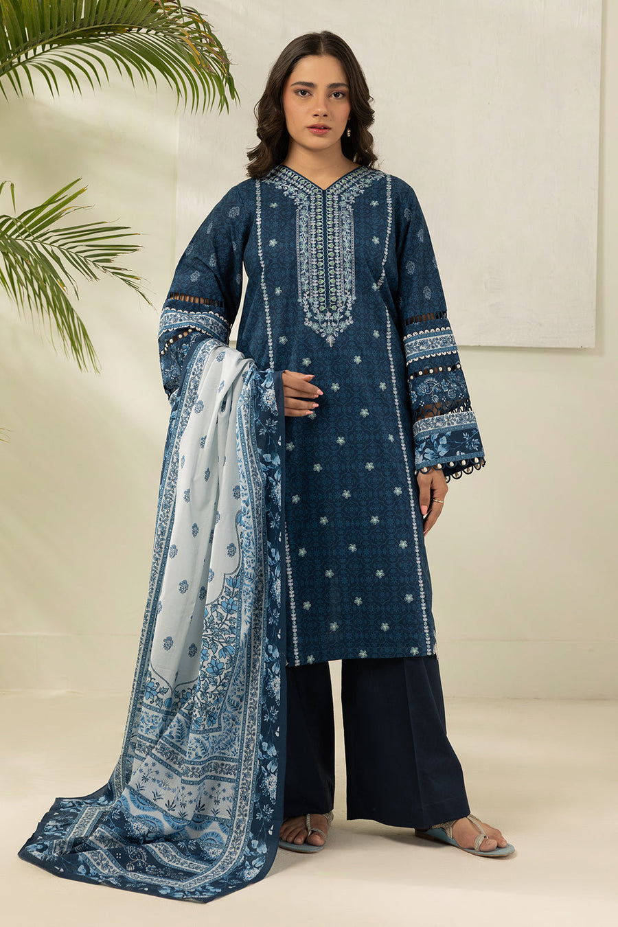Zellbury Summer Embroidered Lawn Unstitched 3Pc Suit WUS26E30503