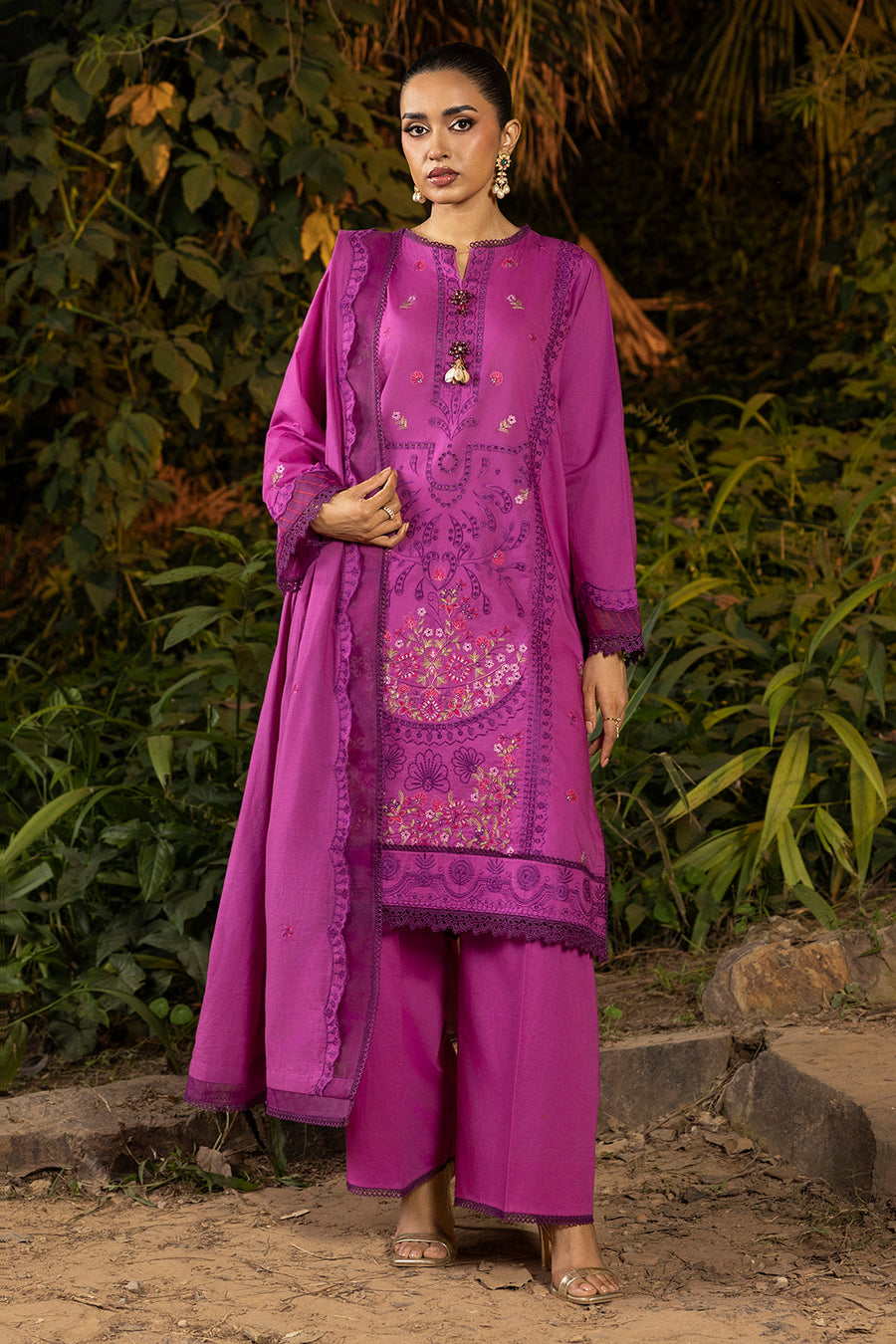 Zellbury Summer Embroidered Lawn Unstitched 3Pc Suit WUS26E30507