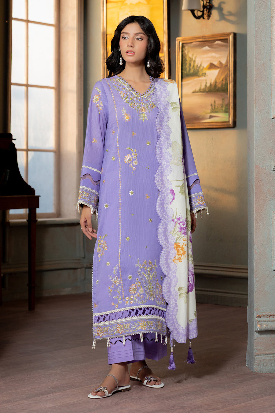 Zellbury Summer Embroidered Lawn Unstitched 3Pc Suit WUS26E30508