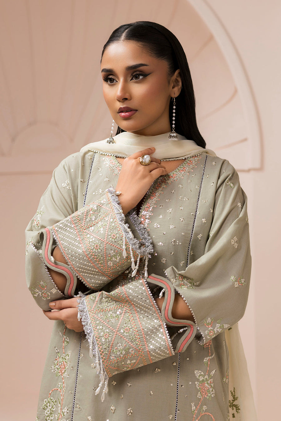 Zellbury Summer Embroidered Lawn Unstitched 3Pc Suit WUS26E30509