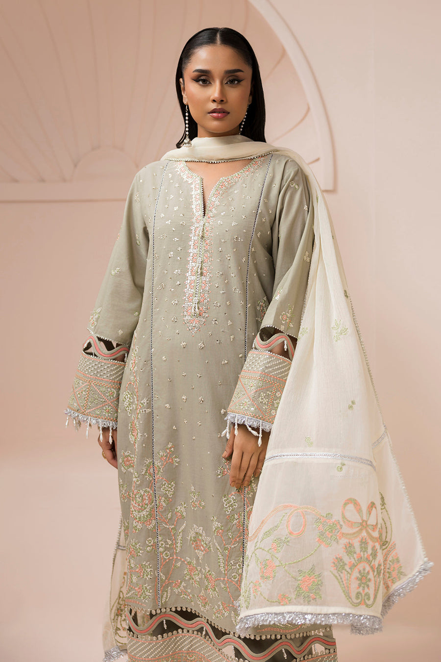 Zellbury Summer Embroidered Lawn Unstitched 3Pc Suit WUS26E30509