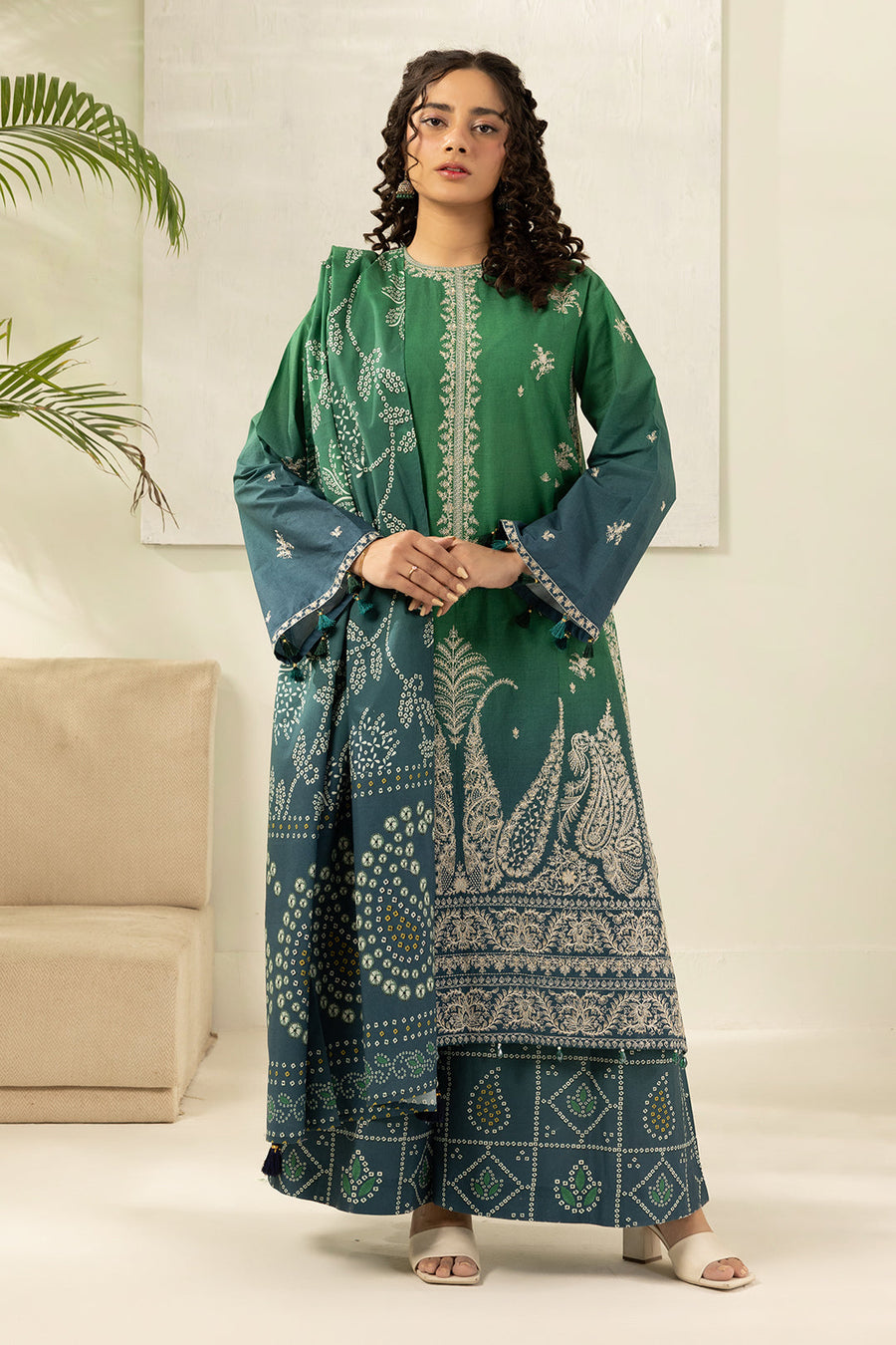 Zellbury Summer Embroidered Cambric Unstitched 3Pc Suit WUS26E30512