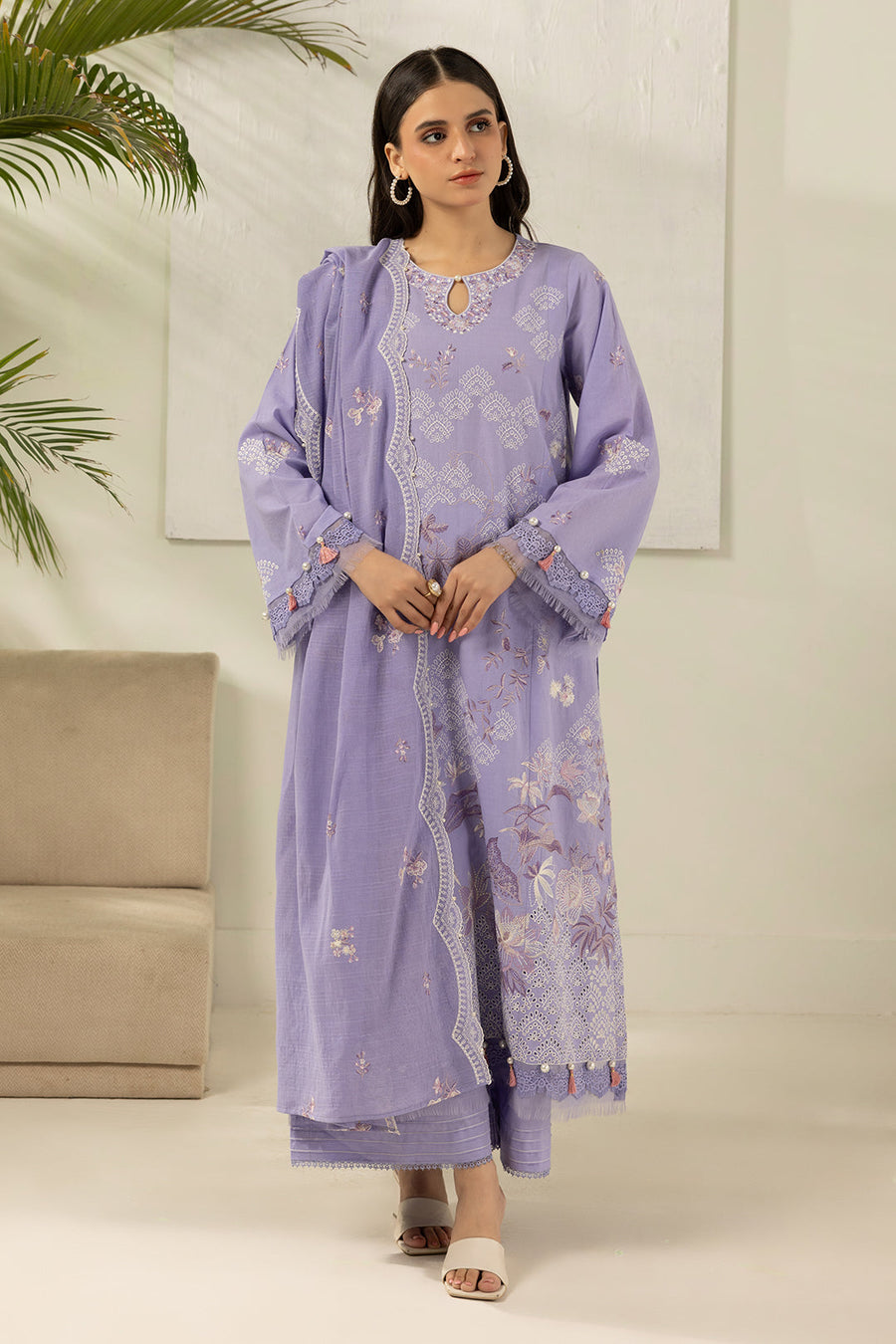Zellbury Summer Embroidered Jacquard Unstitched 3Pc Suit WUS26E30516