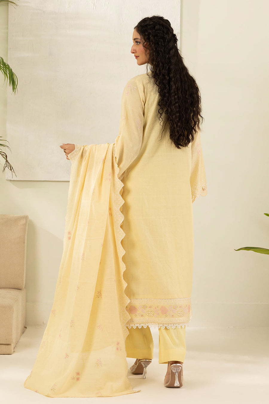 Zellbury Summer Embroidered Jacquard Unstitched 3Pc Suit WUS26E30518