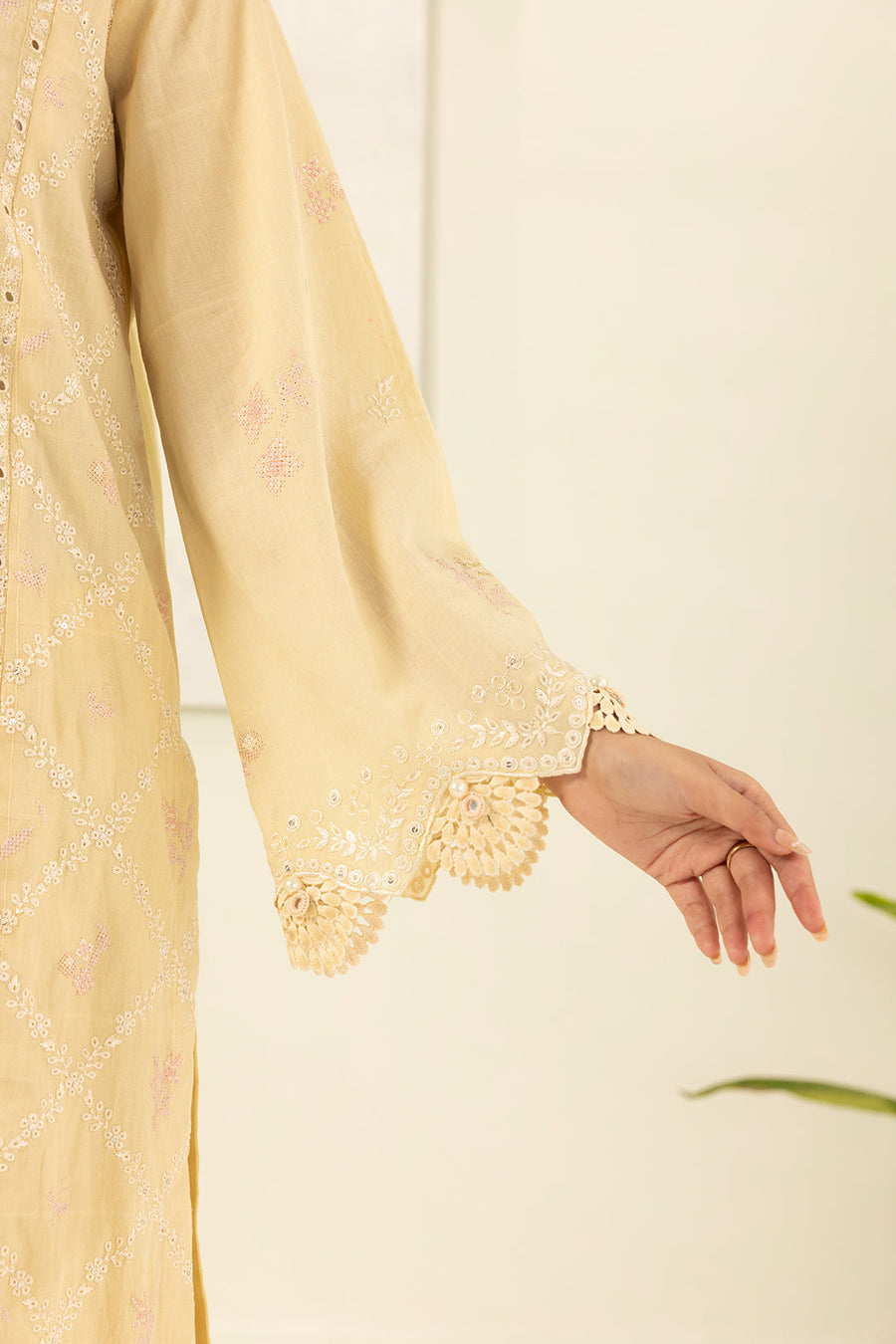 Zellbury Summer Embroidered Jacquard Unstitched 3Pc Suit WUS26E30518
