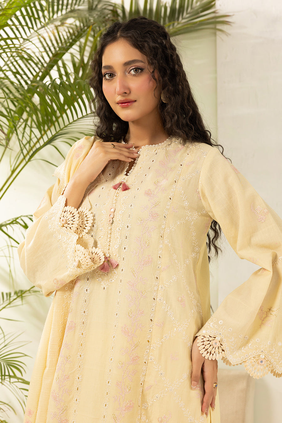 Zellbury Summer Embroidered Jacquard Unstitched 3Pc Suit WUS26E30518
