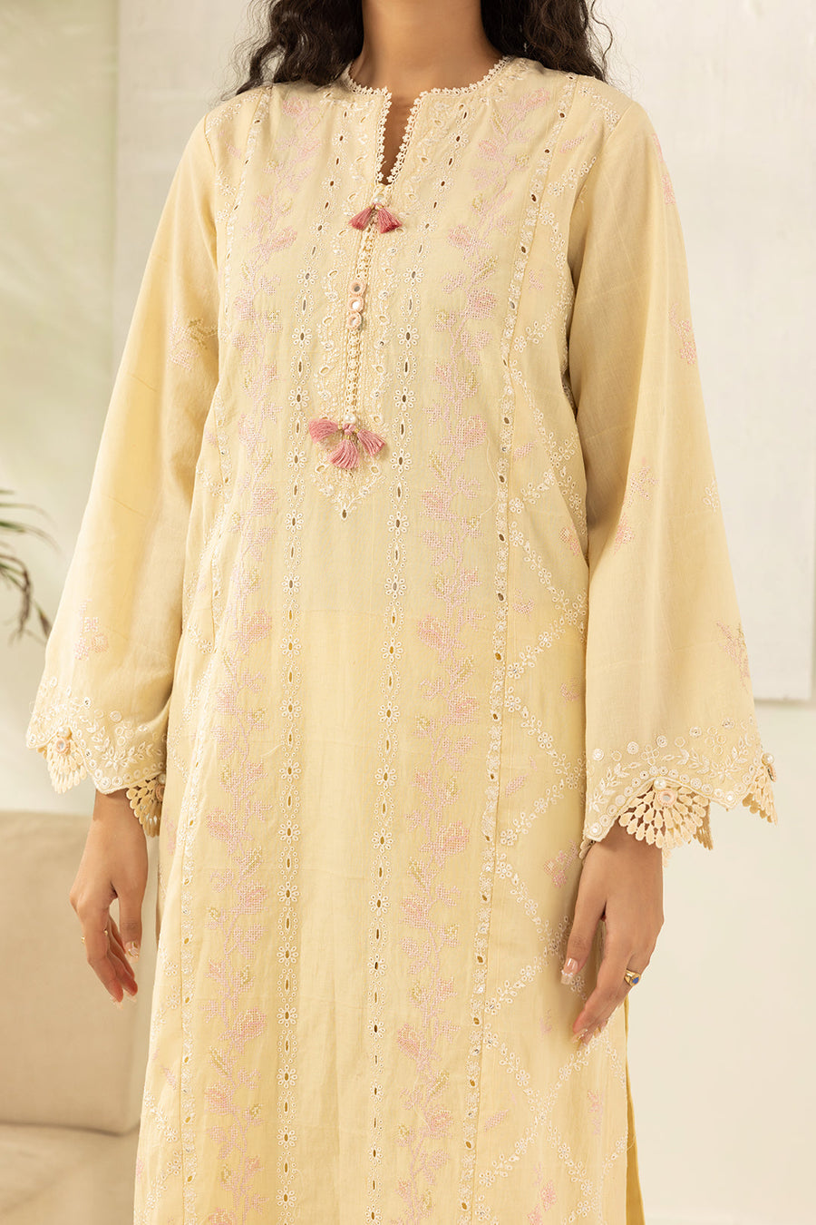 Zellbury Summer Embroidered Jacquard Unstitched 3Pc Suit WUS26E30518