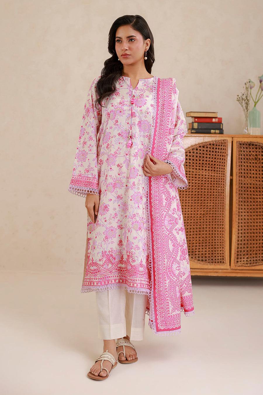 Zellbury Summer Embroidered Lawn Unstitched 3Pc Suit WUS26E30561
