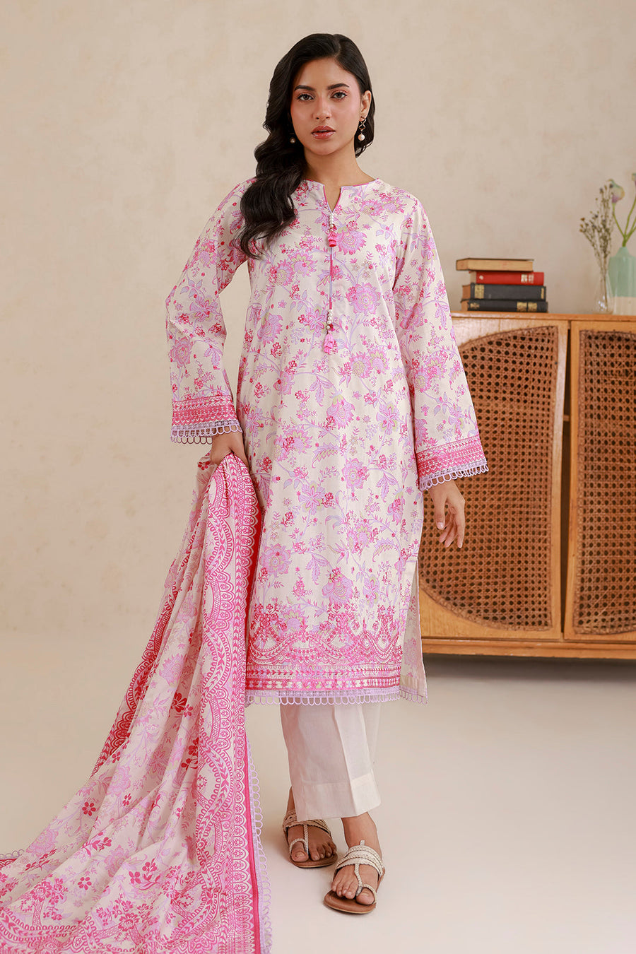 Zellbury Summer Embroidered Lawn Unstitched 3Pc Suit WUS26E30561