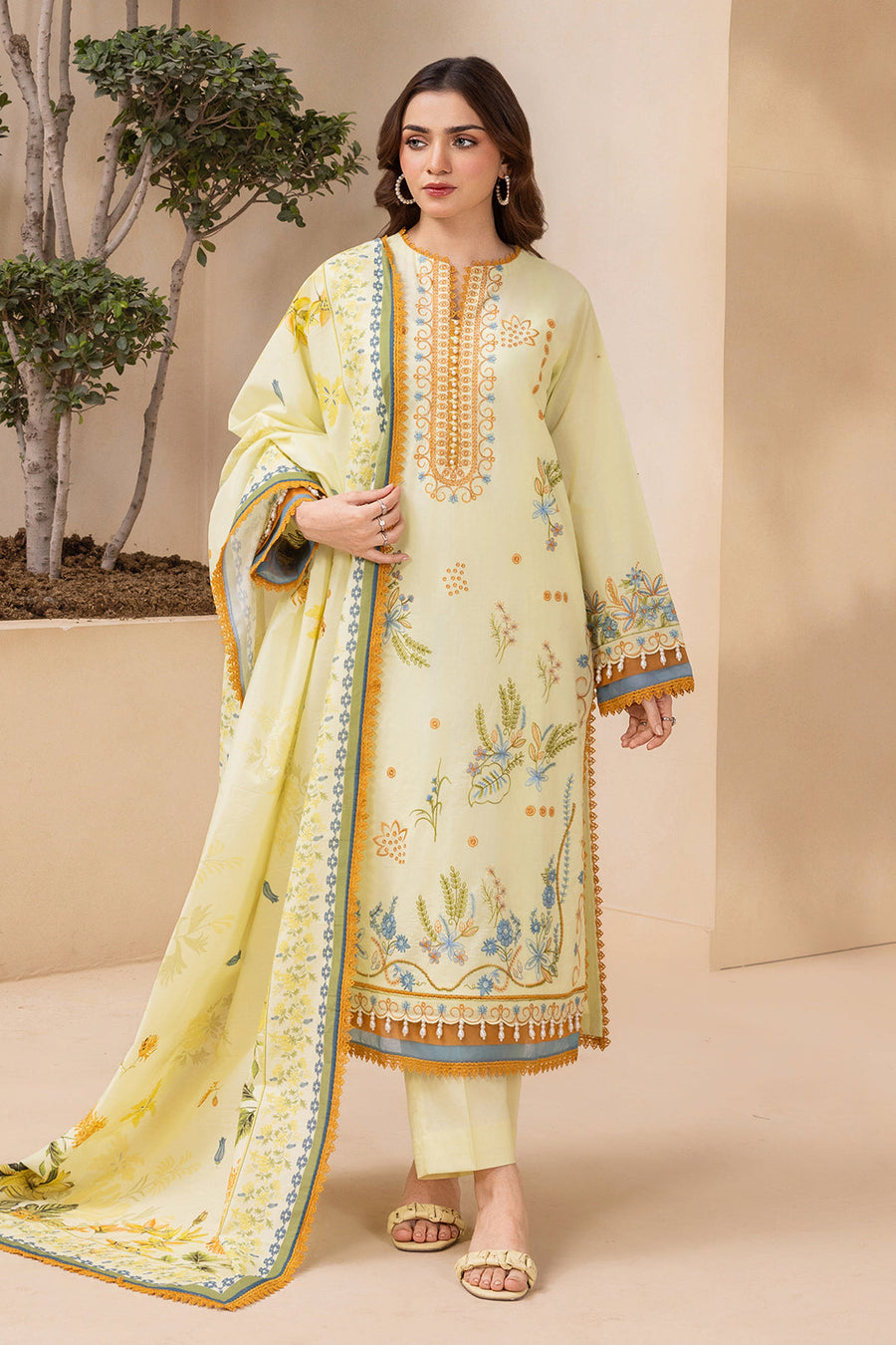 Zellbury Summer Embroidered Lawn Unstitched 3Pc Suit WUS26E30570