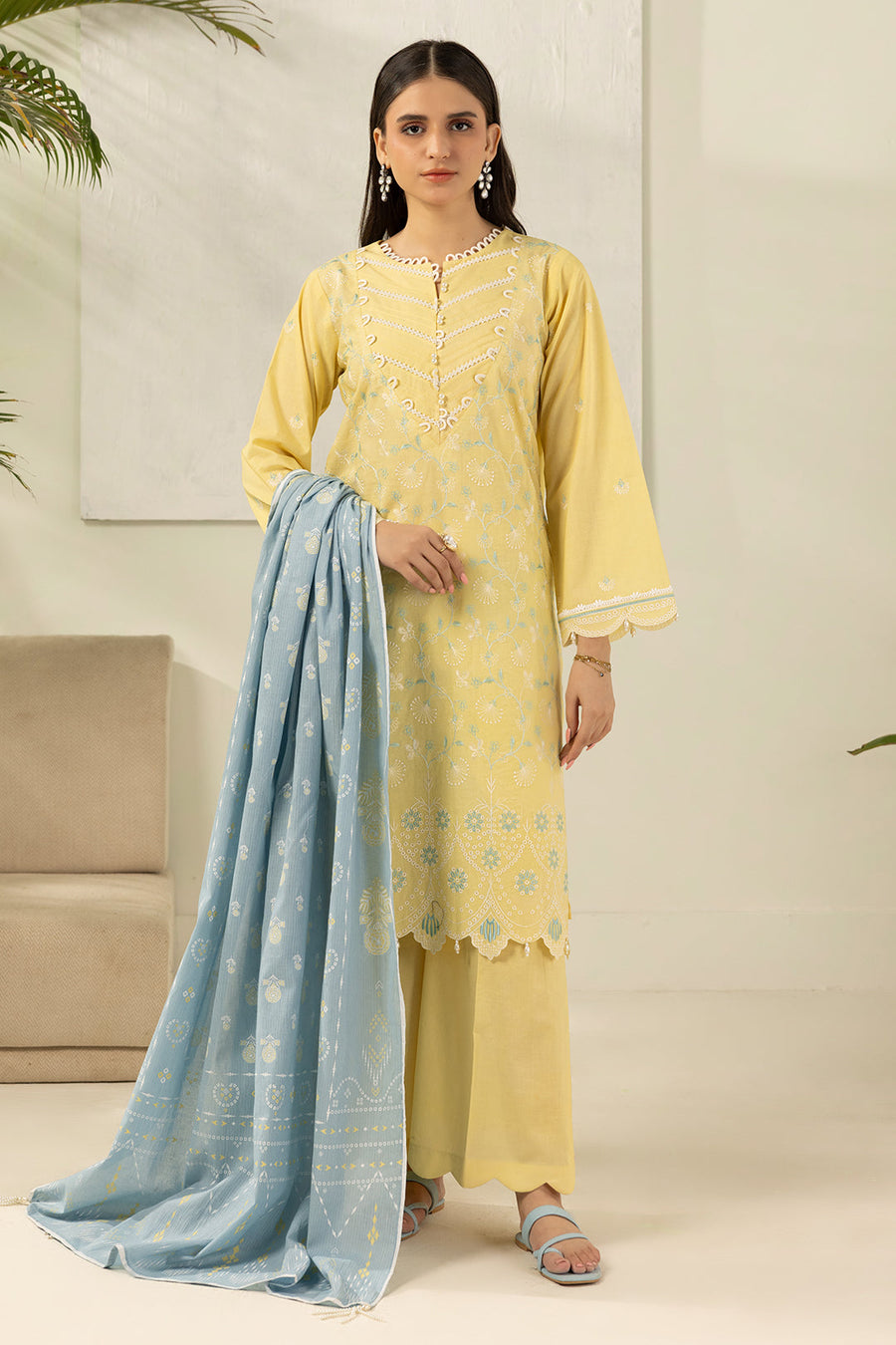 Zellbury Summer Embroidered Lawn Unstitched 3Pc Suit WUS26E30574