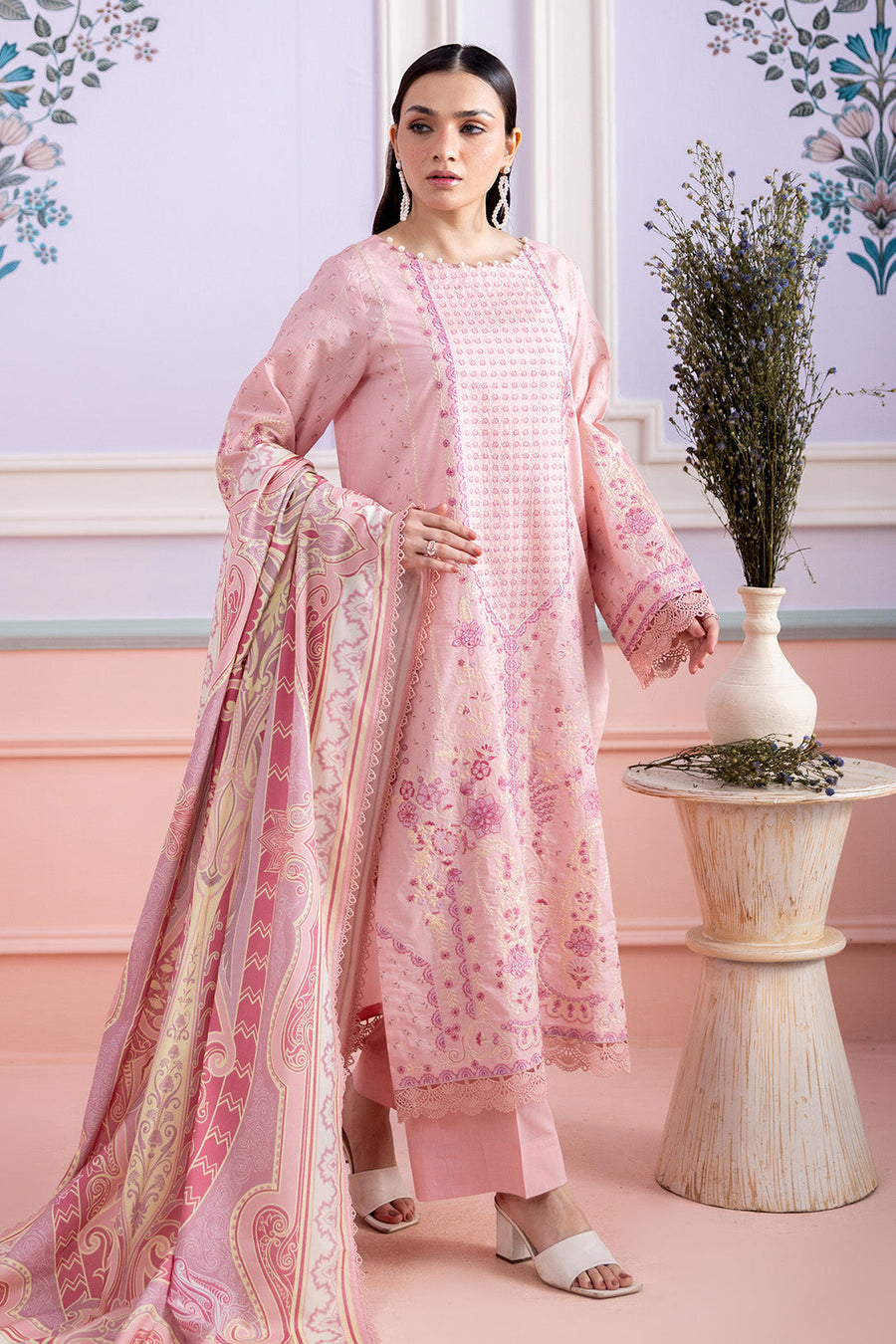 Zellbury Summer Embroidered Lawn Unstitched 3Pc Suit WUS26E30575