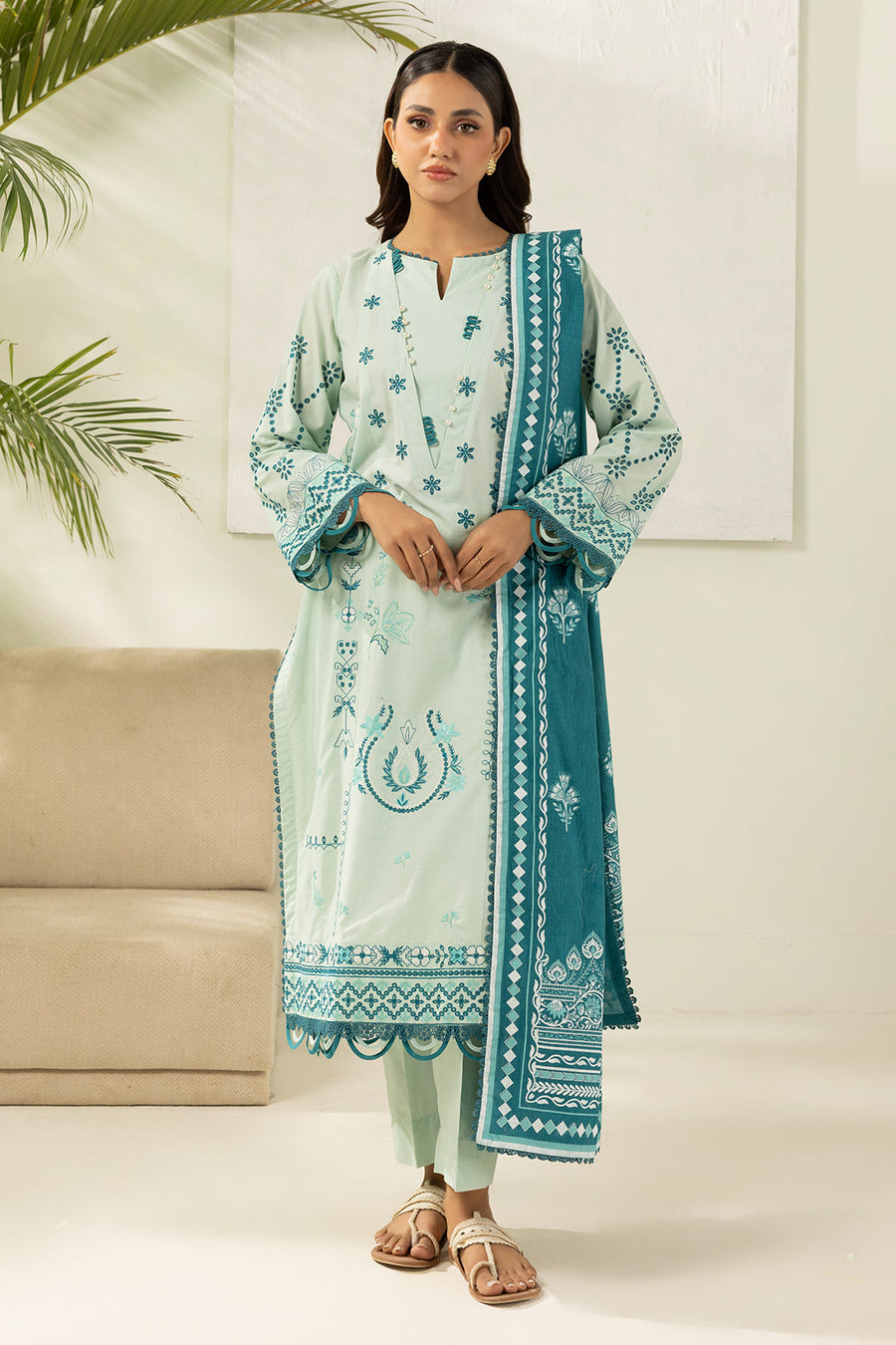 Zellbury Summer Embroidered Lawn Unstitched 3Pc Suit WUS26E30576