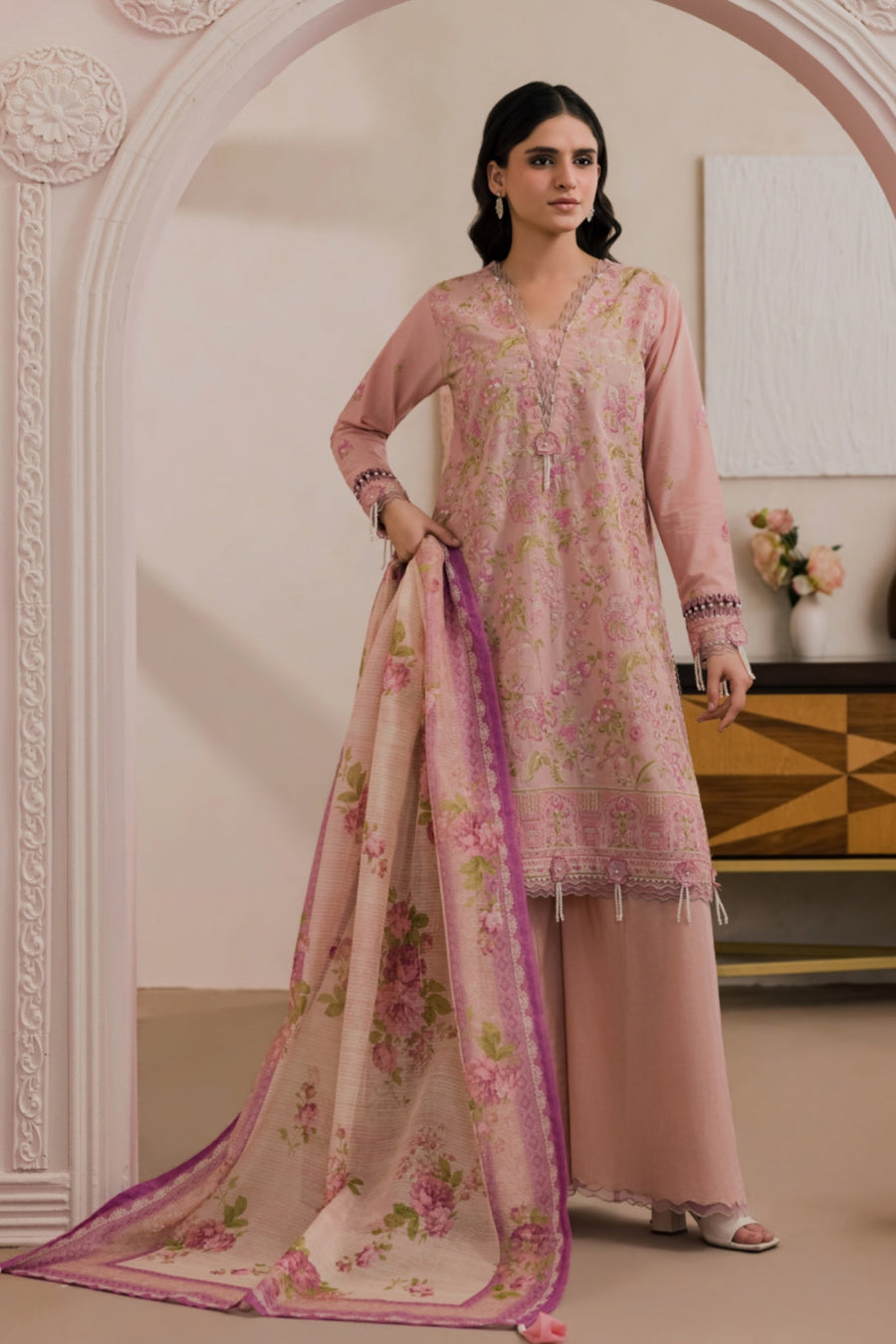 Zellbury Summer Embroidered Lawn Unstitched 3Pc Suit WUS26E30587
