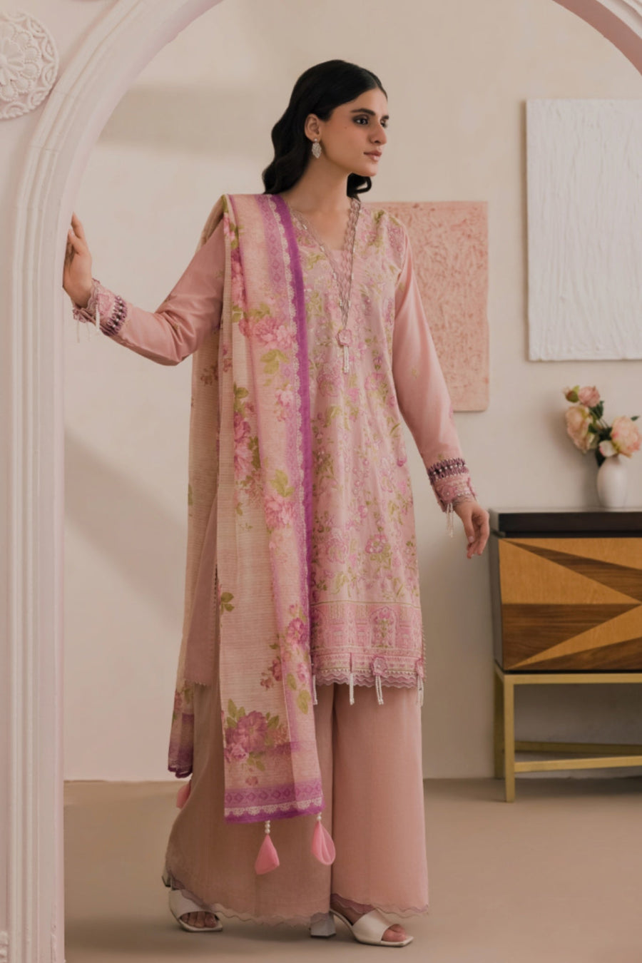 Zellbury Summer Embroidered Lawn Unstitched 3Pc Suit WUS26E30587