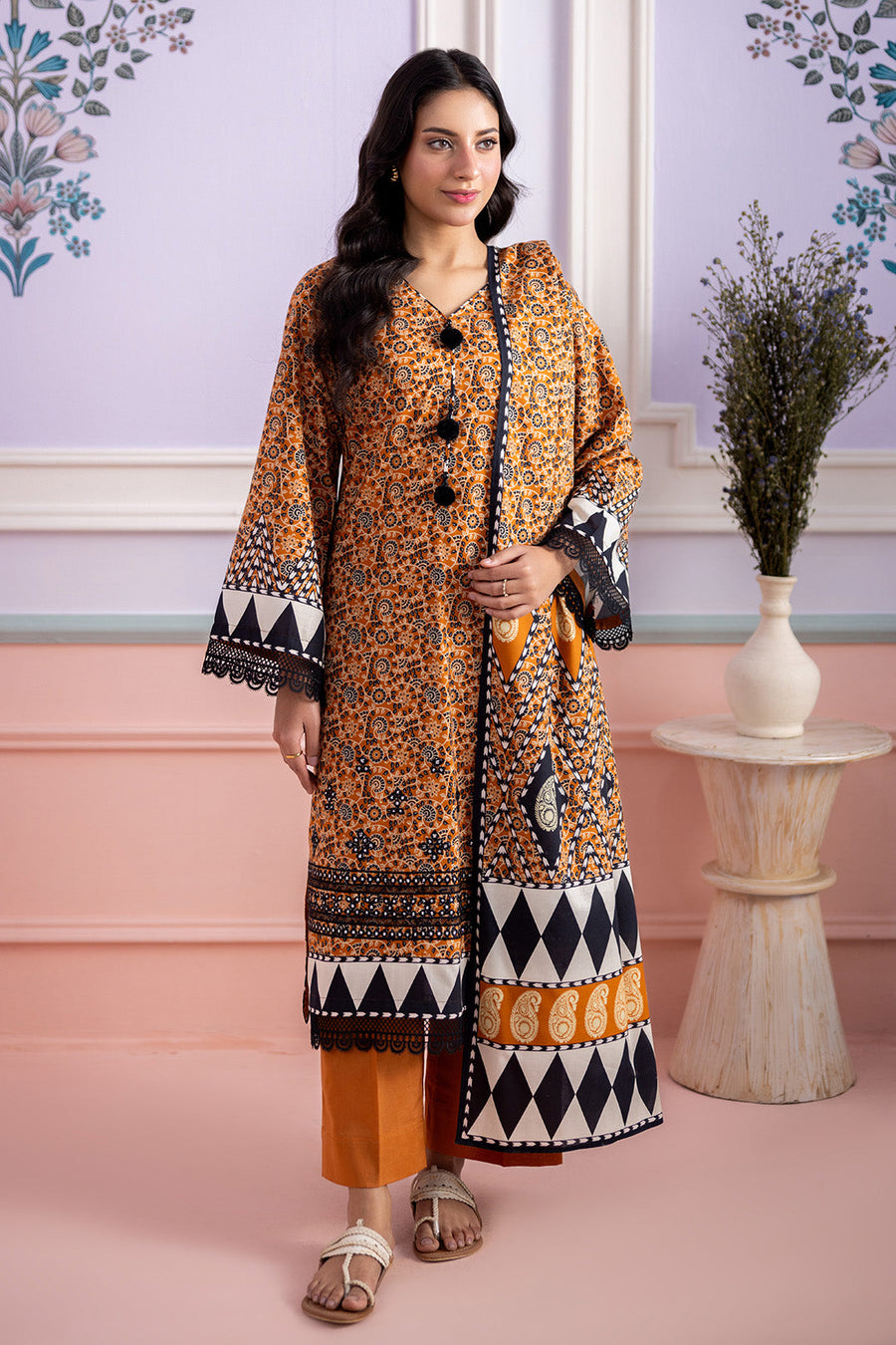 Zellbury Summer Embroidered Lawn Unstitched 3Pc Suit WUS26E30637