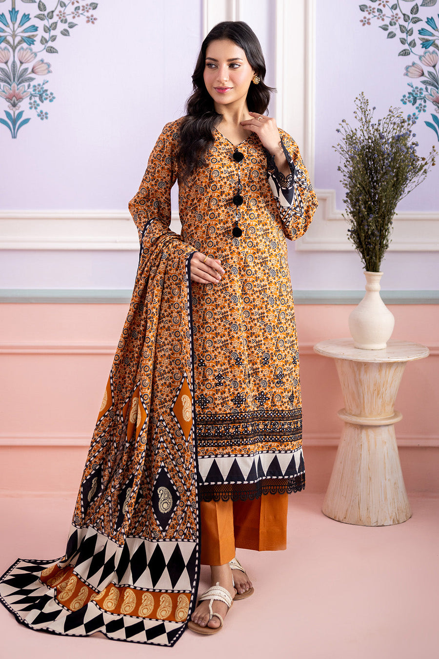 Zellbury Summer Embroidered Lawn Unstitched 3Pc Suit WUS26E30637
