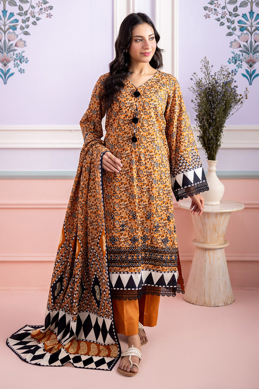 Zellbury Summer Embroidered Lawn Unstitched 3Pc Suit WUS26E30637