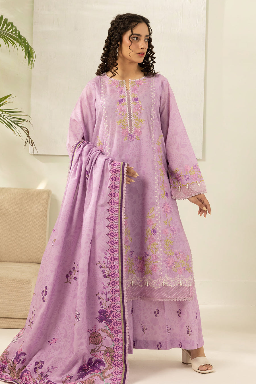 Zellbury Summer Embroidered Lawn Unstitched 3Pc Suit WUS26E30640