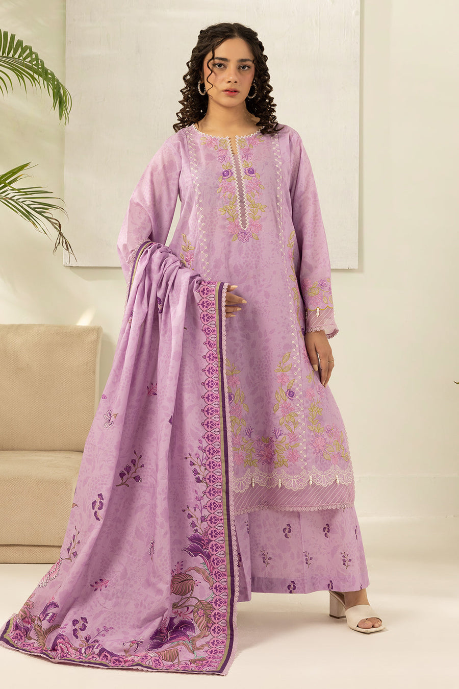 Zellbury Summer Embroidered Lawn Unstitched 3Pc Suit WUS26E30640