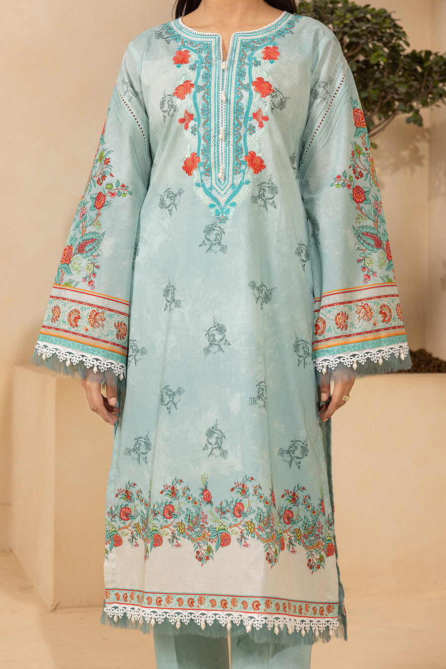 Zellbury Summer Embroidered Lawn Unstitched 3Pc Suit WUS26E30641