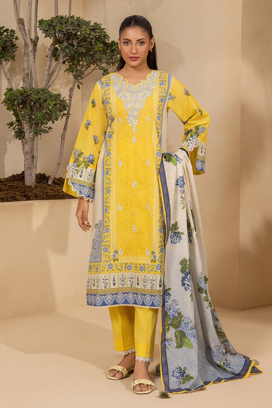Zellbury Summer Embroidered Lawn Unstitched 3Pc Suit WUS26E30642