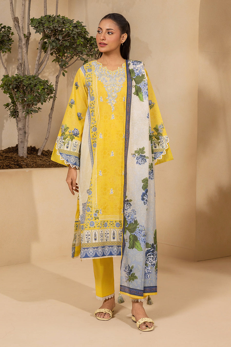 Zellbury Summer Embroidered Lawn Unstitched 3Pc Suit WUS26E30642