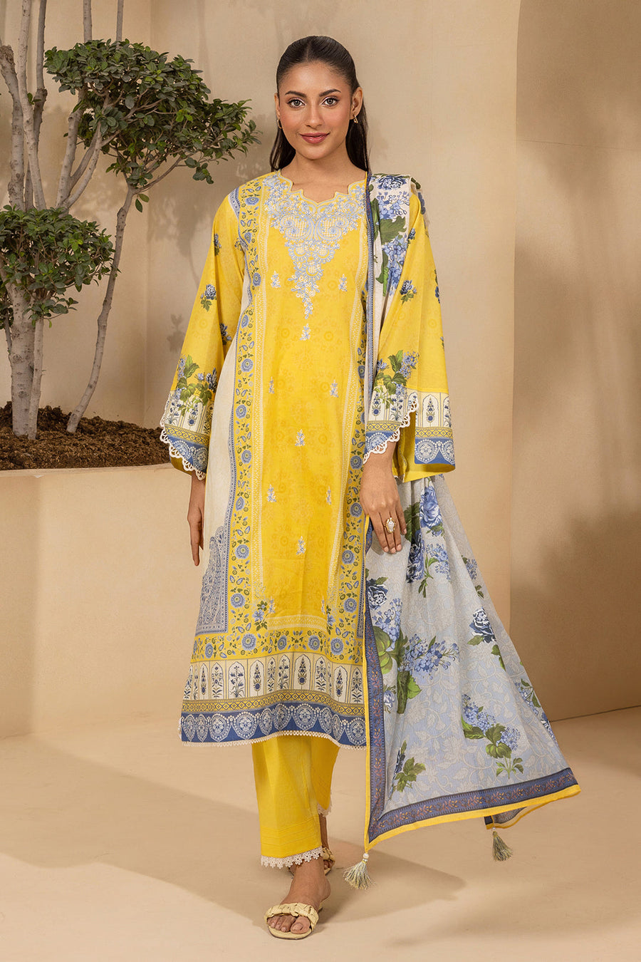 Zellbury Summer Embroidered Lawn Unstitched 3Pc Suit WUS26E30642