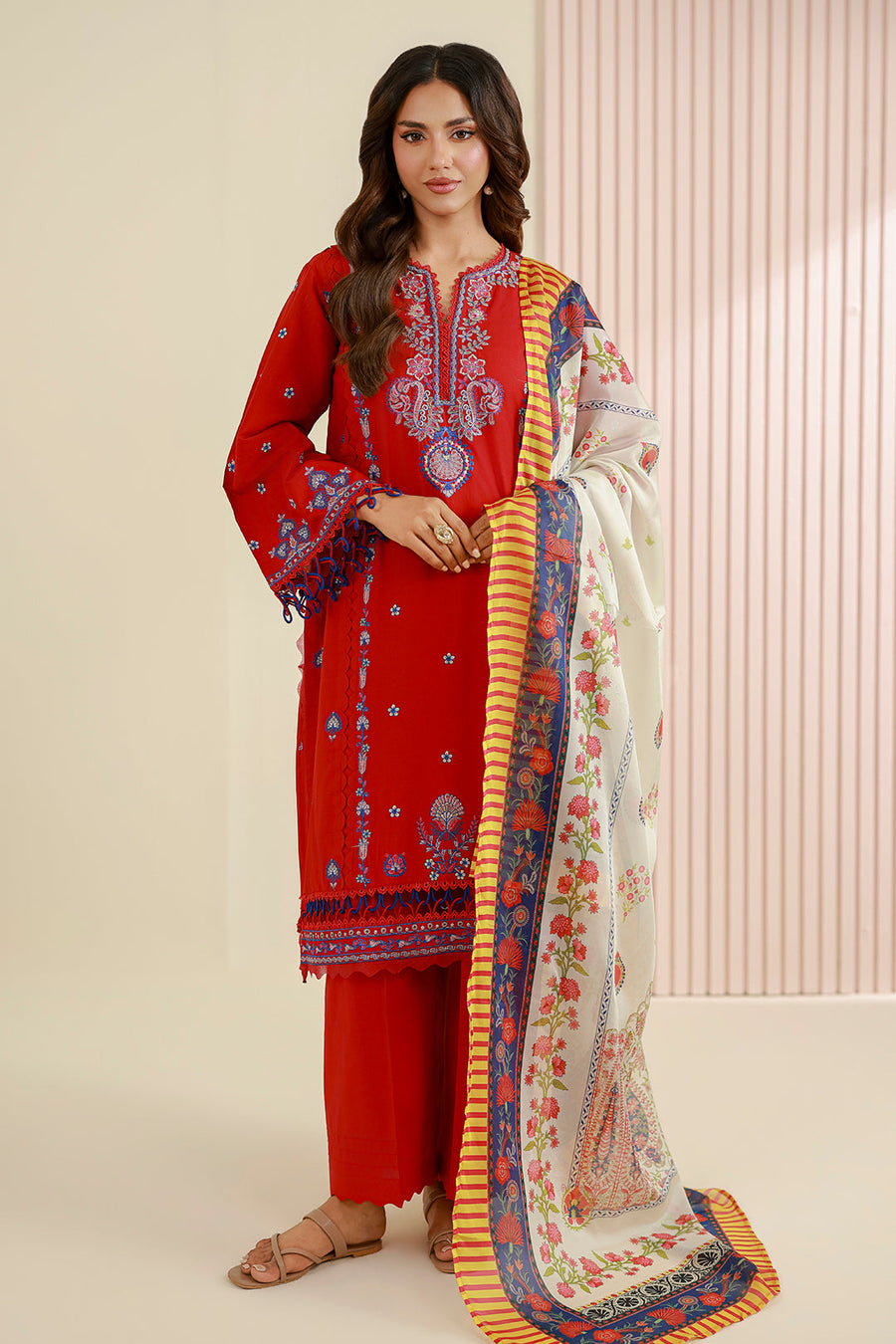 Zellbury Summer Embroidered Lawn Unstitched 3Pc Suit WUS26E30644