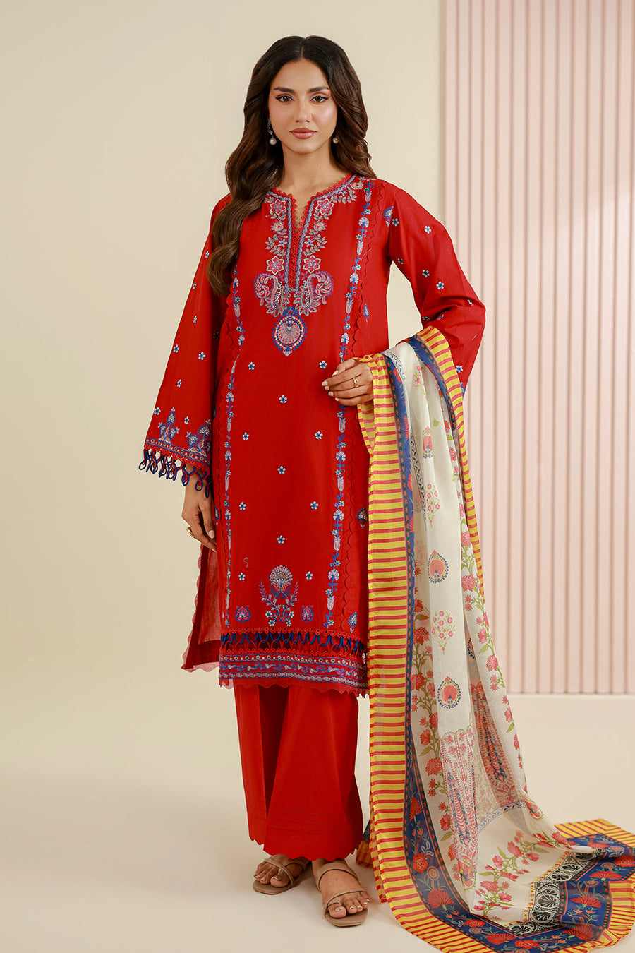 Zellbury Summer Embroidered Lawn Unstitched 3Pc Suit WUS26E30644
