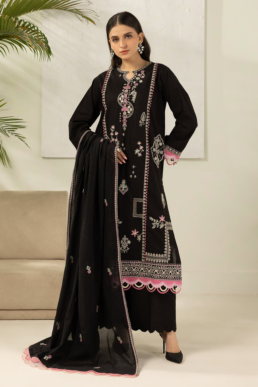 Zellbury Summer Embroidered Lawn Unstitched 3Pc Suit WUS26E30646